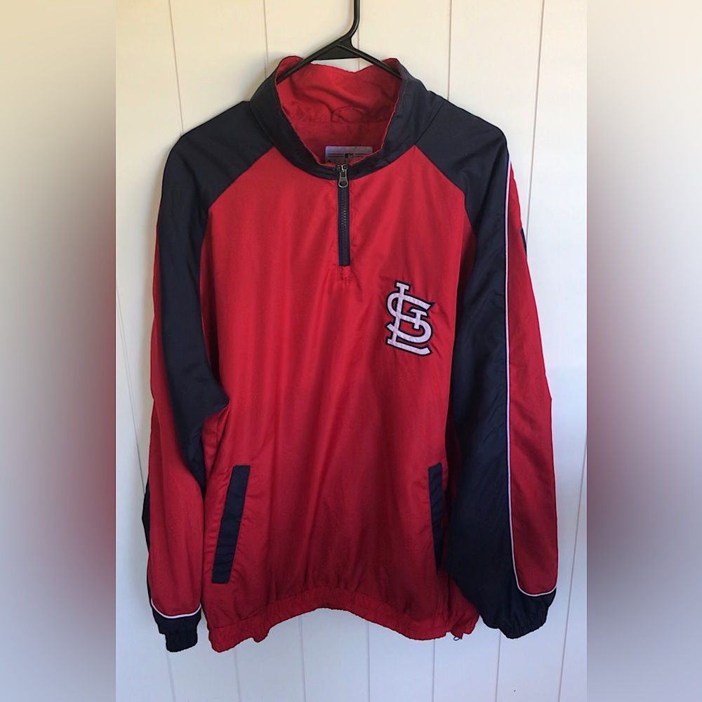 Vintage 90’s NEW St. Louis Cardinals MLB Men’s windbreaker pullover 1/4 zip STL